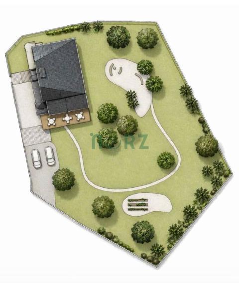 Casa de piedra con proyecto para casa comunitaria.